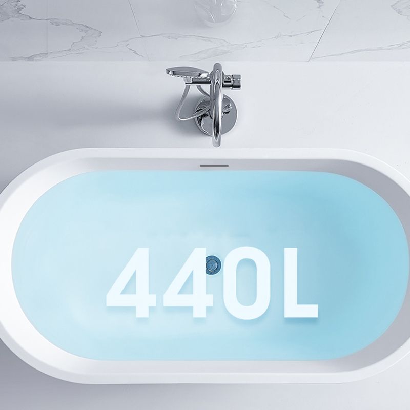 Acrylic Soaking Bathtub Antique Finish Stand Alone Oval Bath Tub