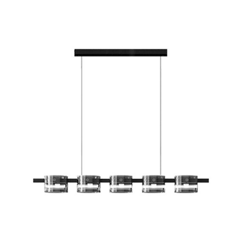 Simple Hanging Island Light Glass LED Hanging Lighting Fixture for Dining Room