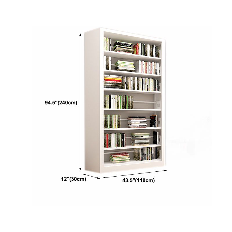 Metal Open Back Bookshelf Modern Rectangle Standard Bookcase
