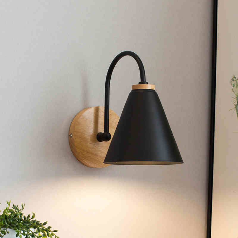 Metal Cone Shape Wall Sconce Modern Style 1 Light Wall Light Sconce
