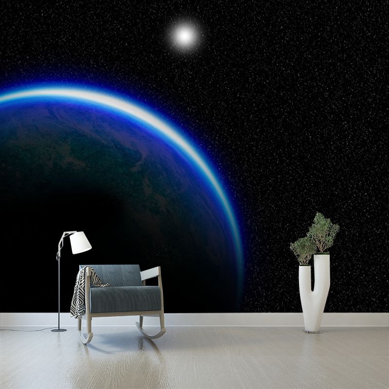 Outer Space Murals Wallpaper Water Resistant Wall Art for Living Room Bedroom