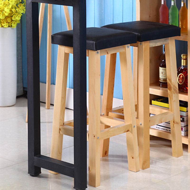 Modern Rectangle Bar Table Set 1/3 Pcs Wooden Brown Bar Table Set