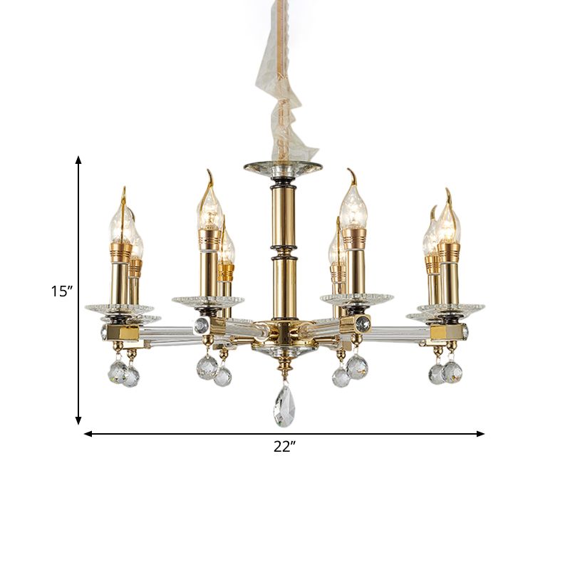 Crisstal draping en or d'éclairage de lustre