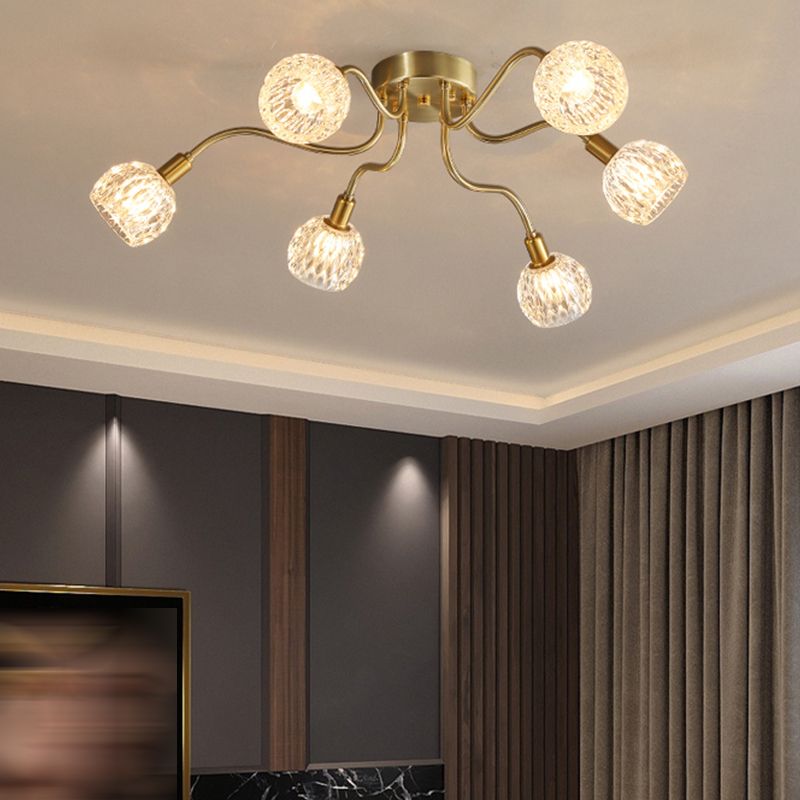 Glass Ceiling Mount Light Fixture Nordic Style Ceiling Light Fixture