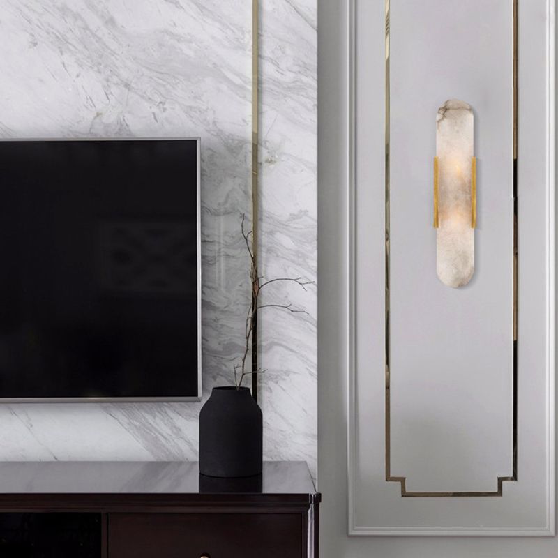 Modern Simple Shape Wall Mounted Light 2 Lights Metal Flush Mount Wall Sconce