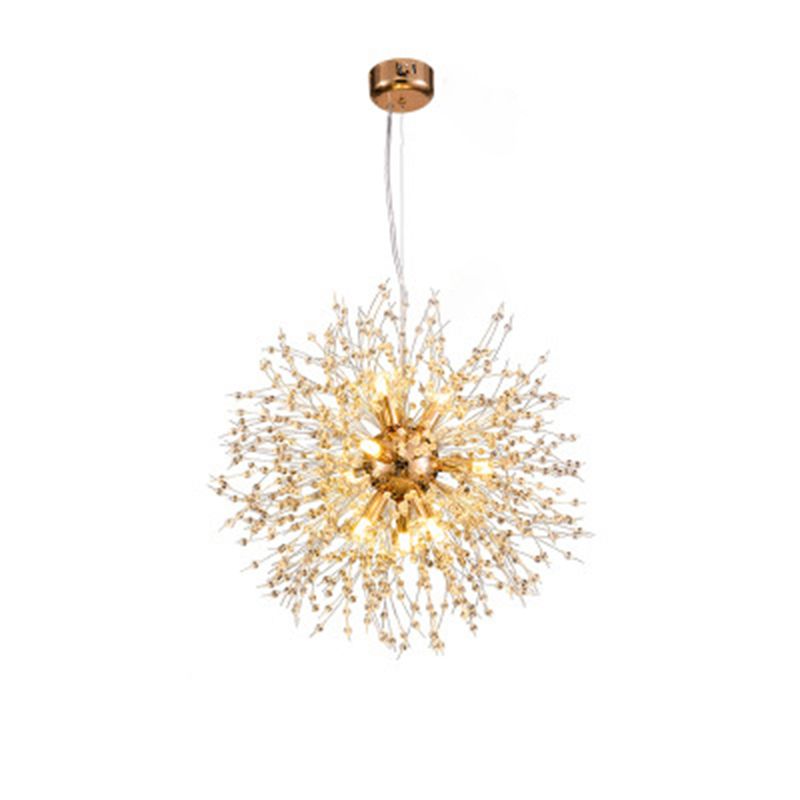 Paardebloem gevormd metallic hangend licht Moderne Minimalistische stijl Restaurant Pendant plafondlamp met 47 "verstelbare hangdraad