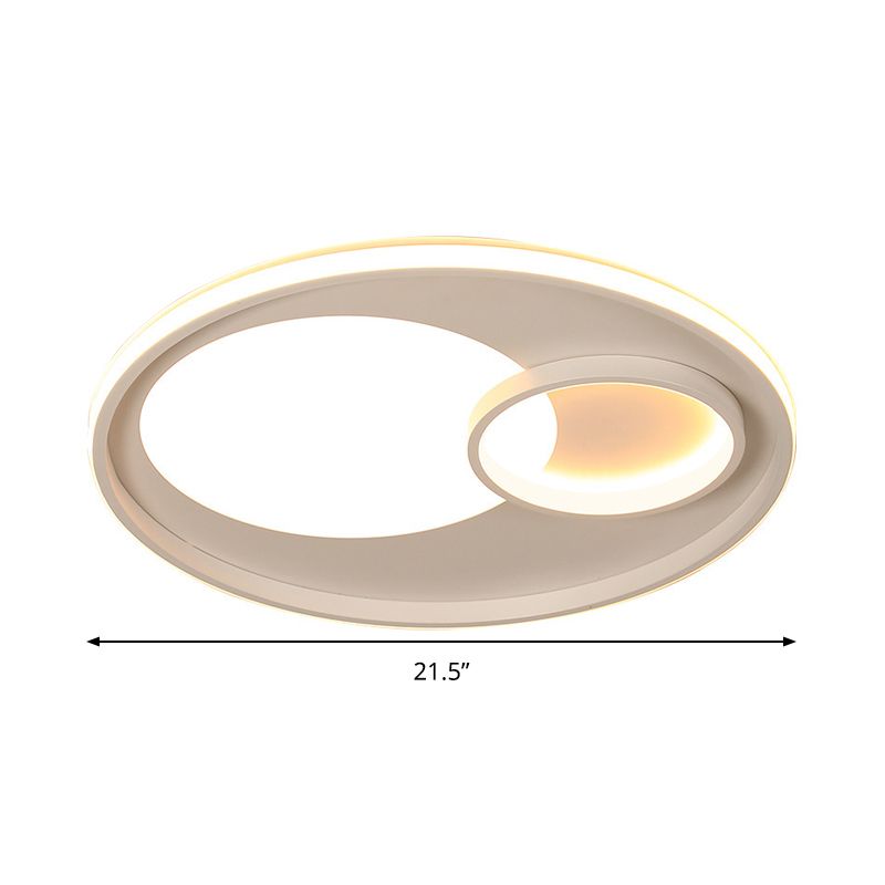 Lampada da incasso circolare in acrilico da 18"/21,5" Lampada da soffitto modernista a LED bianca in luce calda/bianca/Dimmerazione continua con telecomando