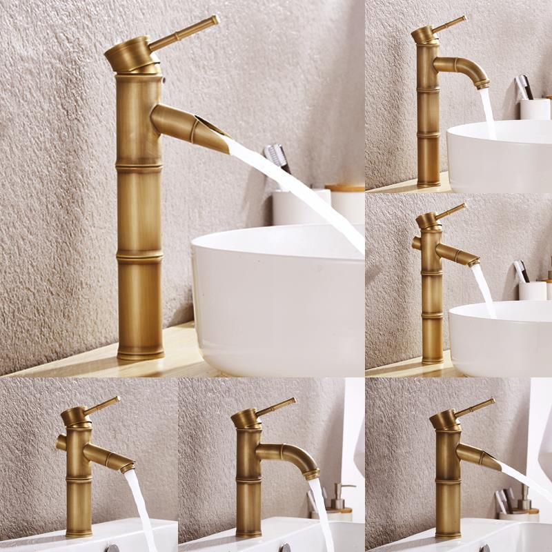 Lever Handle Farmhouse Faucet Circular Low-arc Sink Faucet for Bathroom
