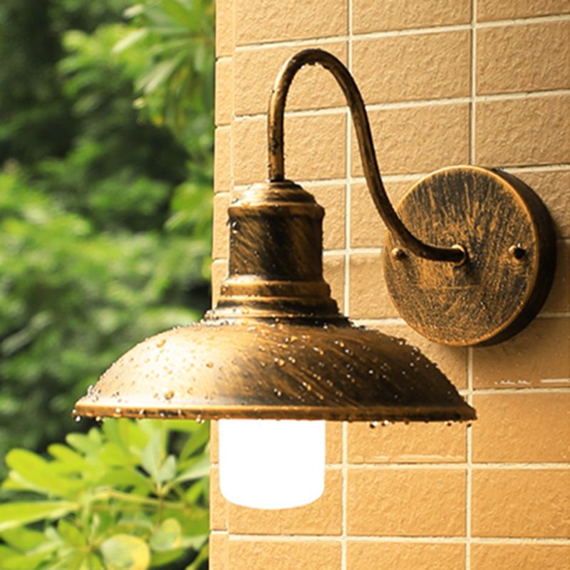 Gooseneck Metal Wall Sconce Lighting Industrial Outdoor Wall Mounted Light Fixture