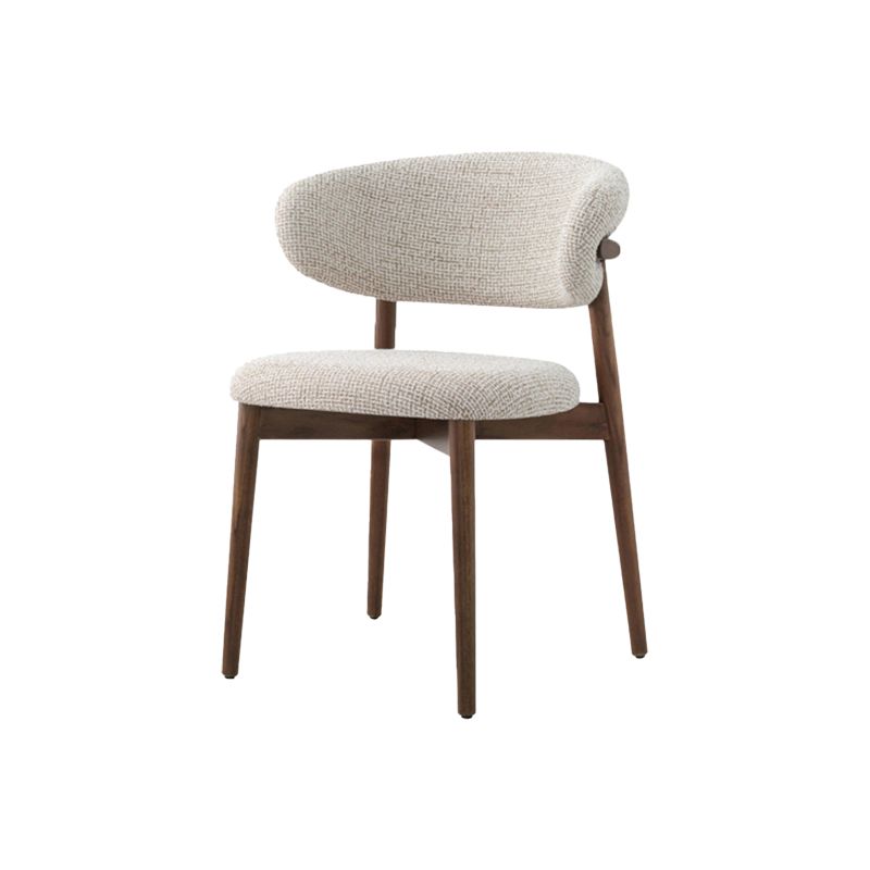Modern Simple Side Chair Solid Wood Base Side Dining Chair for Living Room