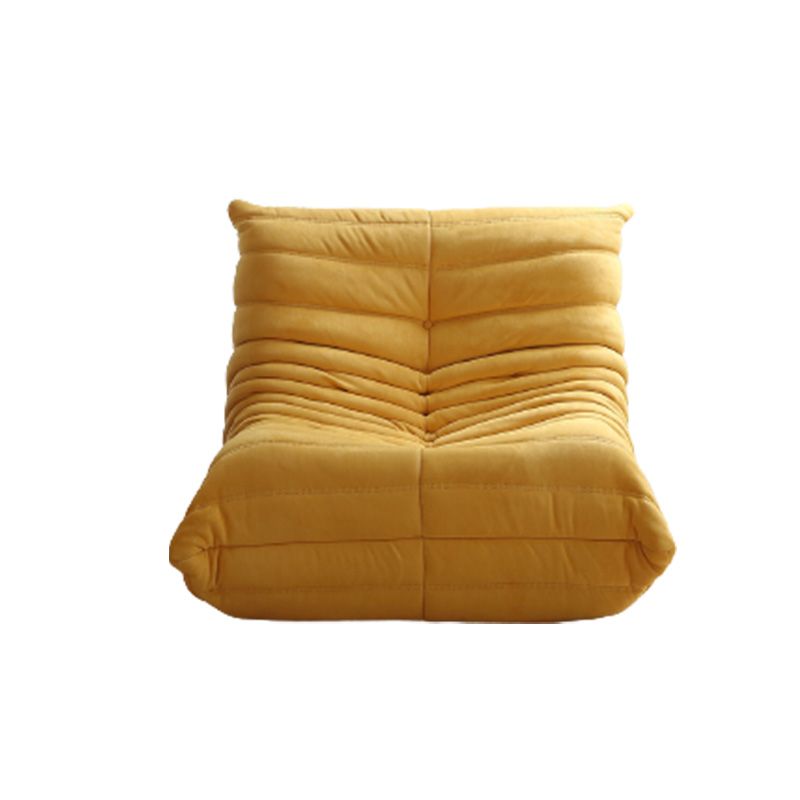 40" Wide Contemporary Sofa Leather Tufted Armless Stationary Seating