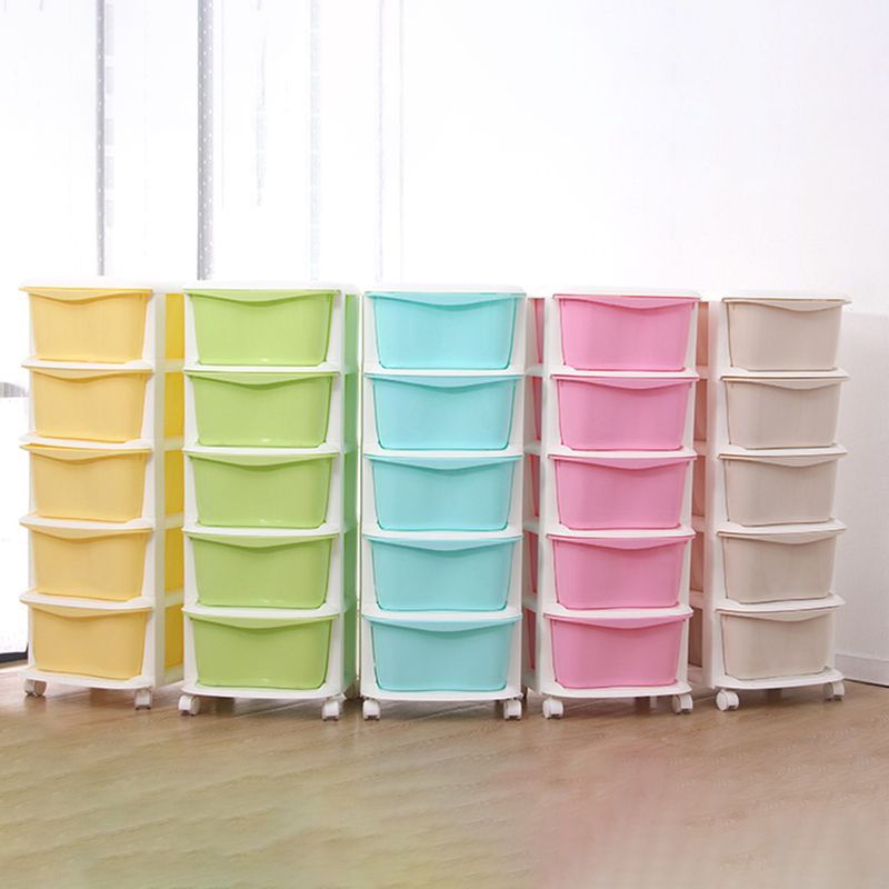 5-Drawer Storage Cabinet Contemporary Plastic Wardrobe Armoire