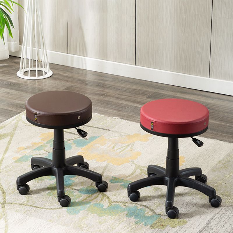 Contemporary Swivel Adjustable Height Bar Stool Indoor Bar Stool with Backless