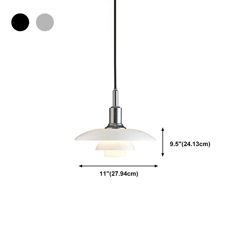 Assayeur d'éclairage pendentif en verre blanc léger en verre blanc clair