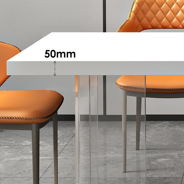 Mesa de comedor de piedra sinterizada acrílica contemporánea para la cocina para la cocina