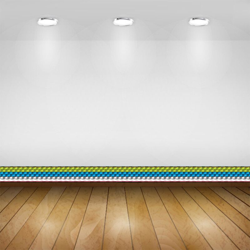 3D Look Mosaic Tile Wallpaper Border Modern PVC Self Sticking Wall Decor in Blue