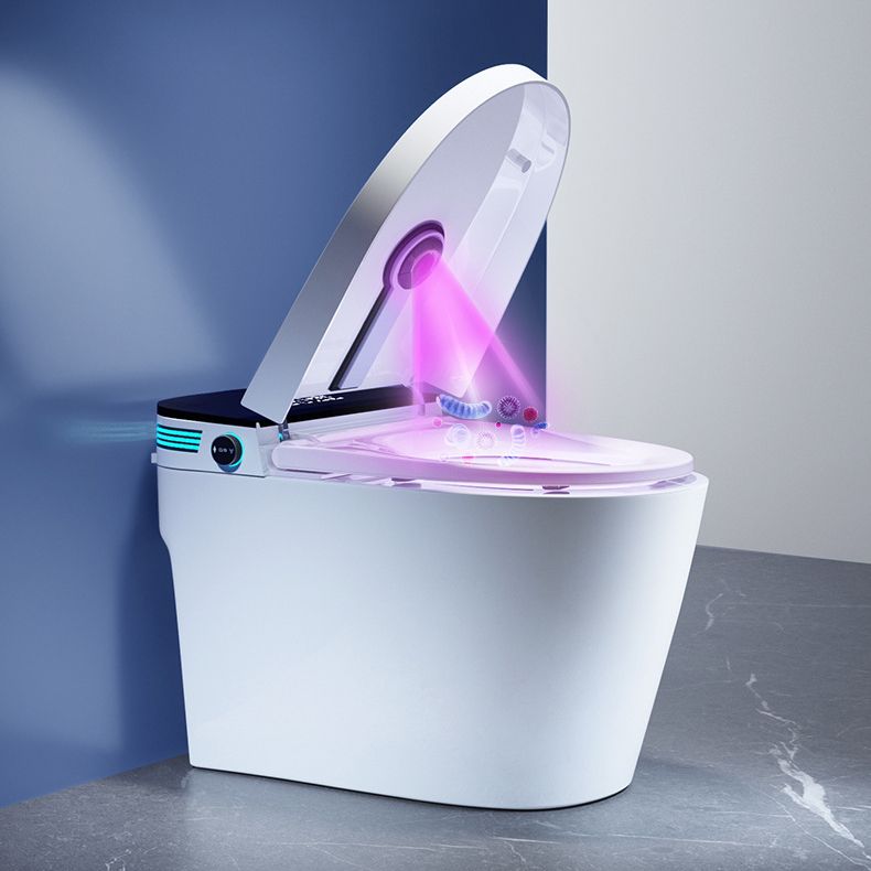 Contemporary One Piece Toilet Concealed Tank Toilet Bowl with Seat for Washroom