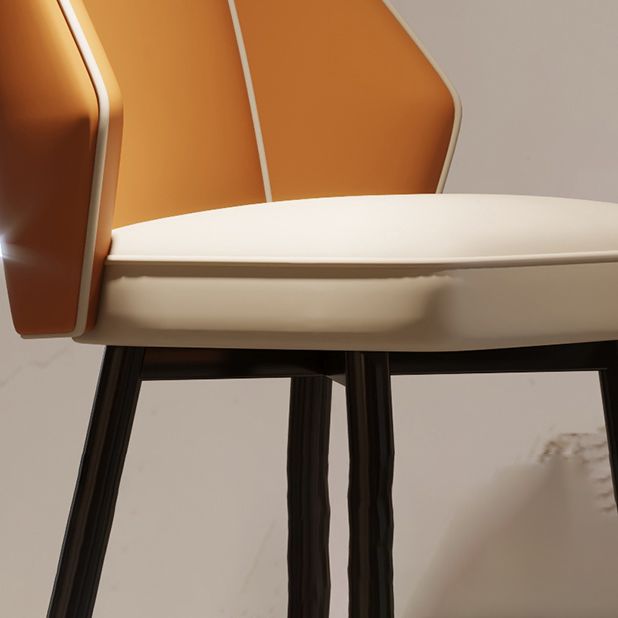 Glam Style Bar Stool Faux Leather Backrest Counter Stool for Bristol