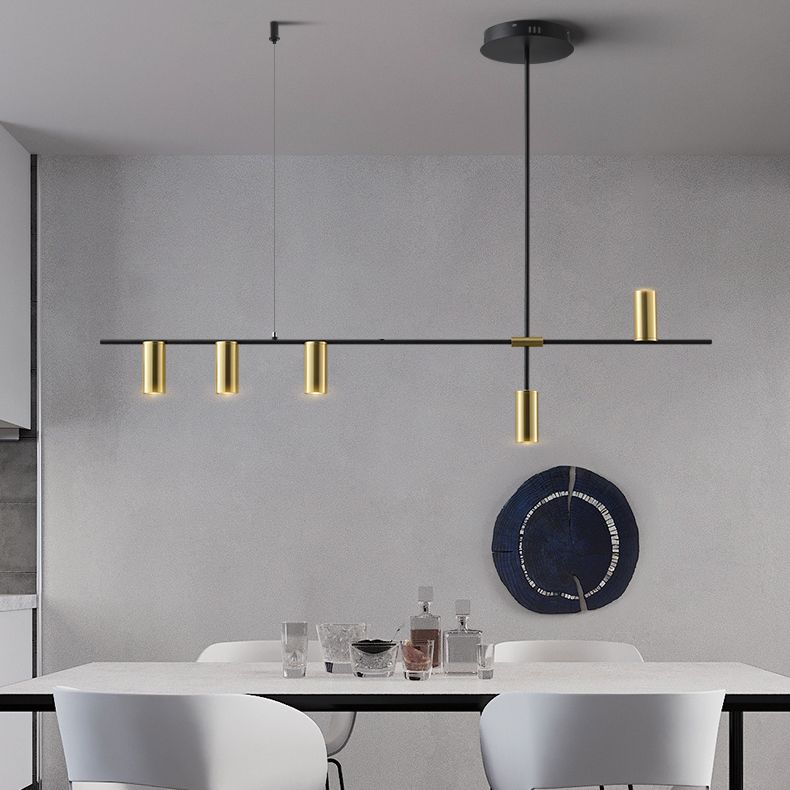 Lámpara de comedor de mesa de comedor simple nórdica lámpara colgante de comedor en oro