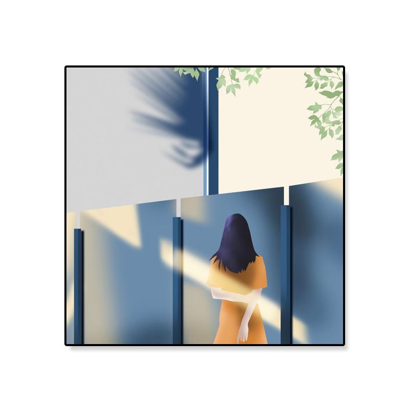 Nordic Canvas Wall Art Lichte Kleur Geïllustreerde Figuur Muur Decor voor Meisjes Slaapkamer