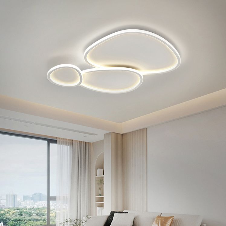 Modern Ceiling Mount Lamp Multi Lights LED Ceiling Light with Silica Gel Shade for Bedroom