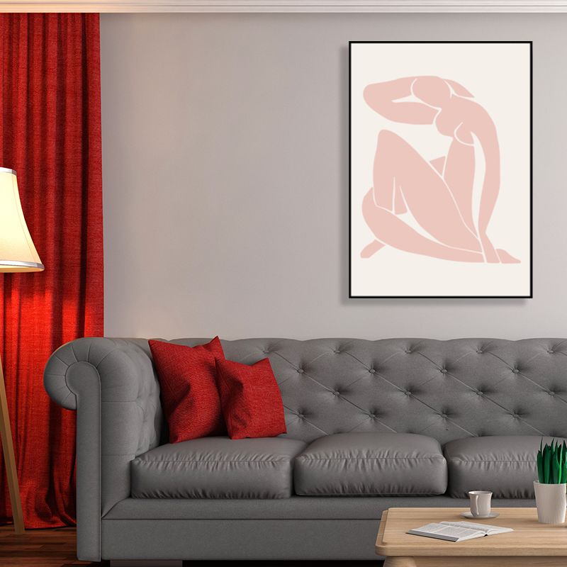 Scandinavian Style Wall Art Print Beige Nude Women Painting, Multiple Sizes Available