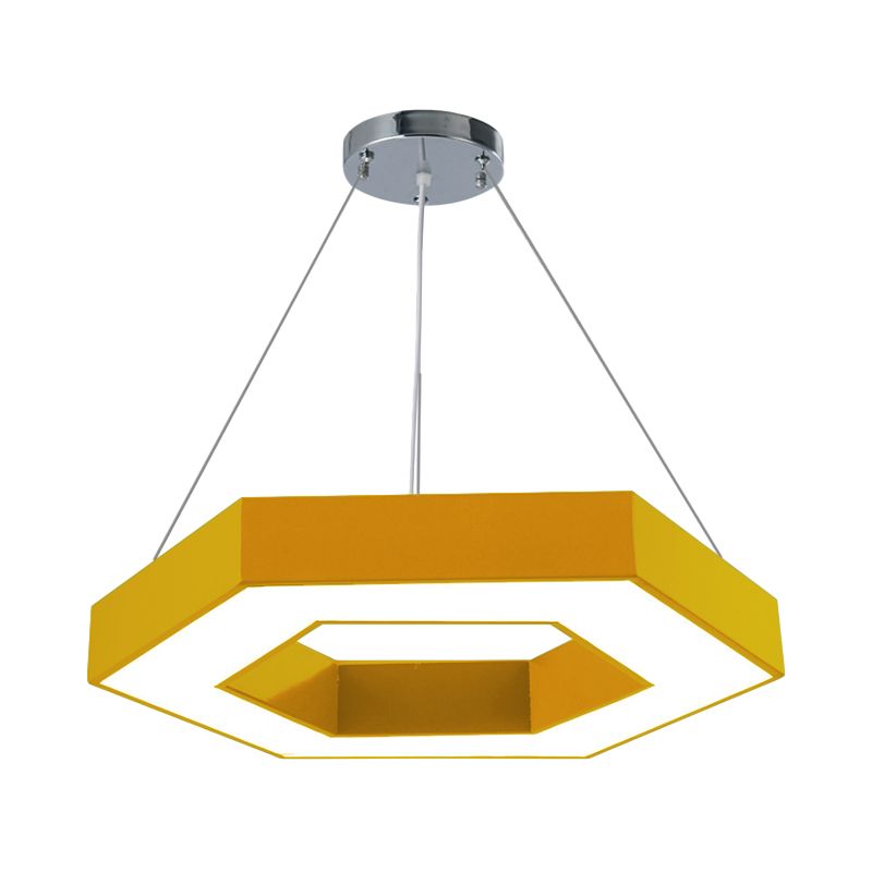 Green/Blue/Red Honeycomb Pendant Lighting Contemporary Led Metal Ceiling Lamp in White/Warm/Natural Light