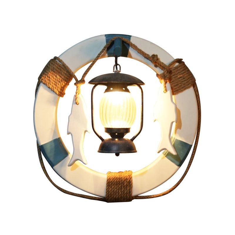 Bräune gerippte Glas Schwarze Wandbeleuchtung Ideen Kerosin 1 Leuchtfabrikstil Lampe mit Metallkreisdesign