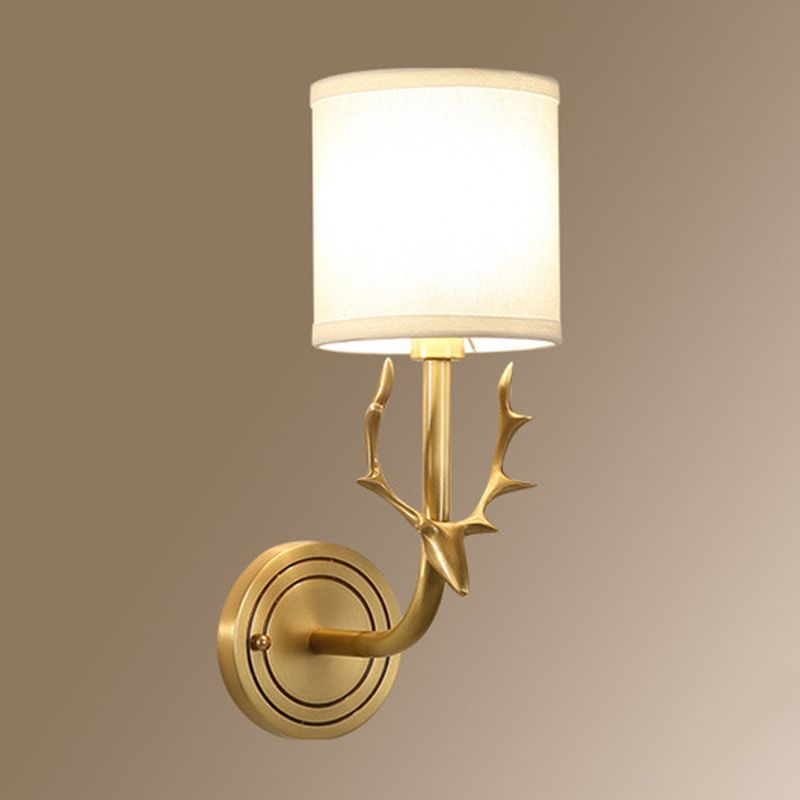 1 Light Cylinder Wall Mounted Light Fixture Modern Style Metal Wall Sconce Light