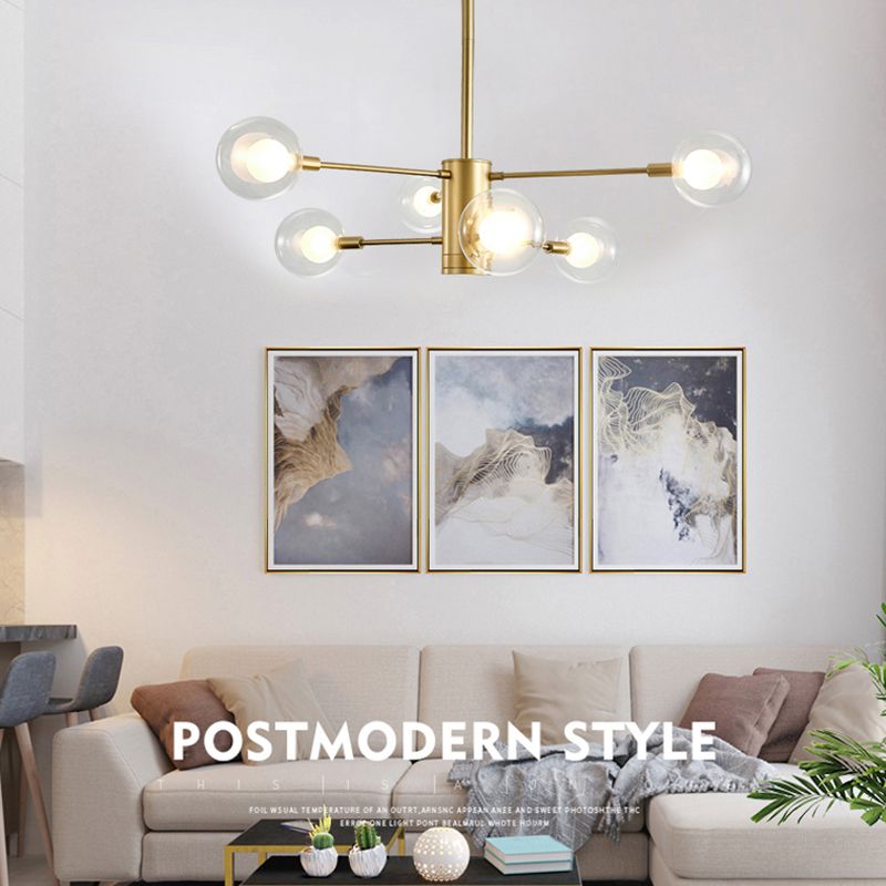 Gold Branch Chandelier Contemporary Chandeliers Glass Multi Lights Chandelier Lamp