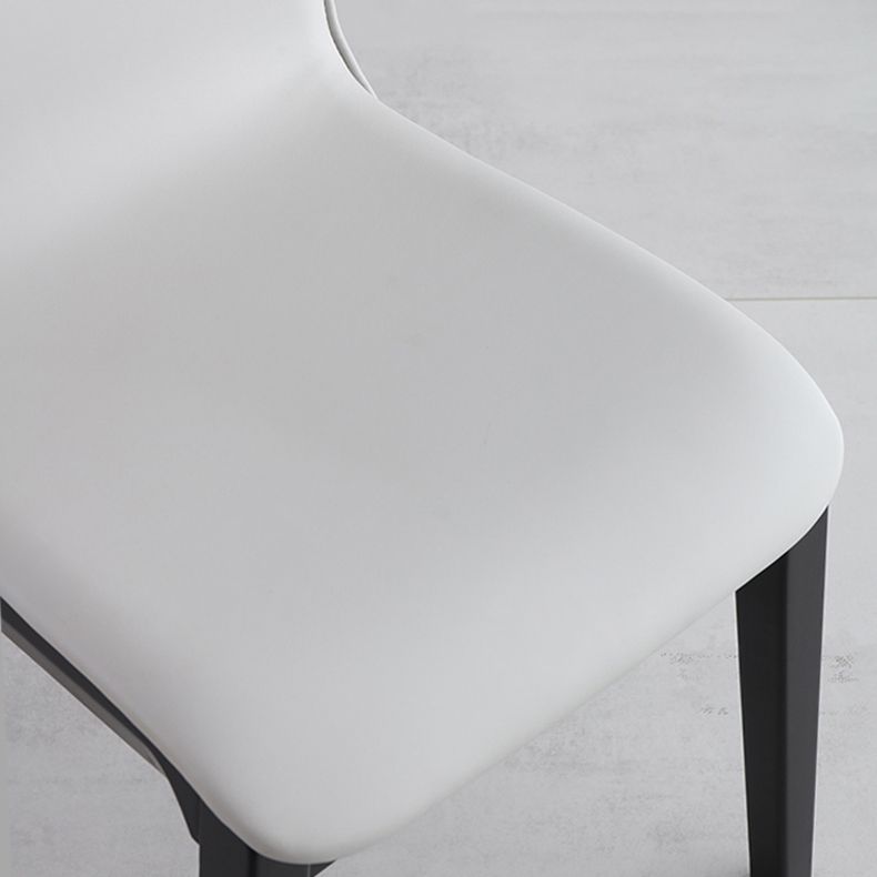 Scandinavian Indoor Side Chair Wood Upholstered Solid Back Single Dining Room Chair