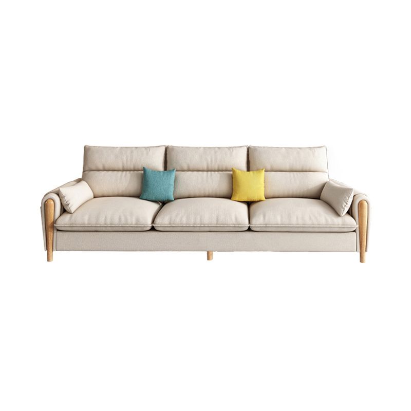 Modern Sewn Pillow Back Standard Pillow Top Arm with Storage Sofa