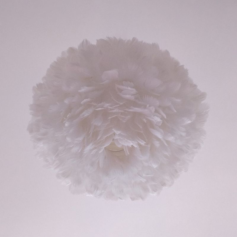 Feder Rose Blossom Anhänger hell modernistisch 1-Lichtgrau/Aprikose/rosa Decke Hanglampe über Tisch, 18 "/21,5" Breite