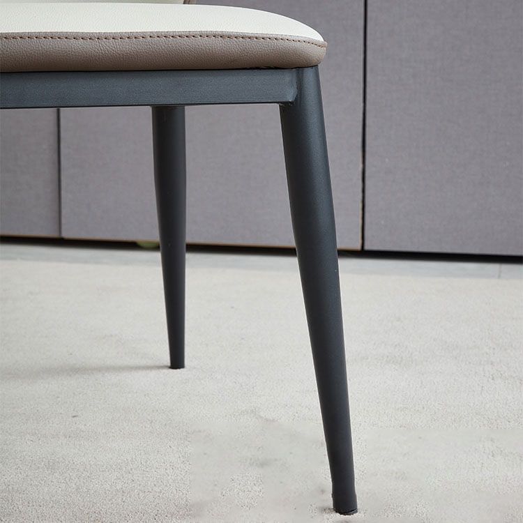 Modern Home Leather Side Chair Matte Finish Wingback Dining Chair
