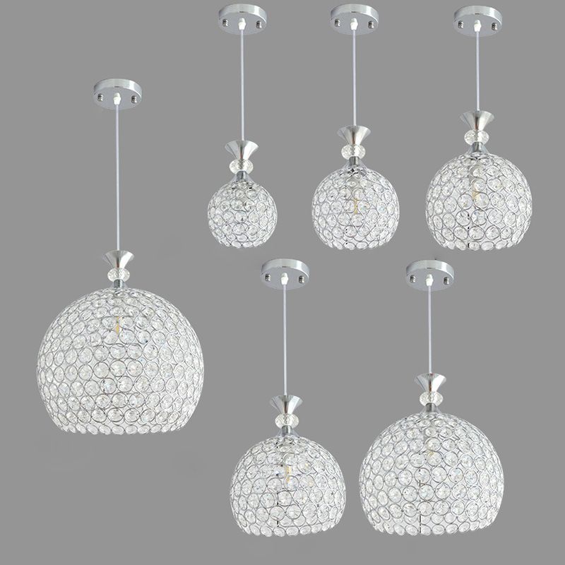 Gold Kugel Hanging Light Kit Minimalist Style Crystal Hängnisbeleuchtung