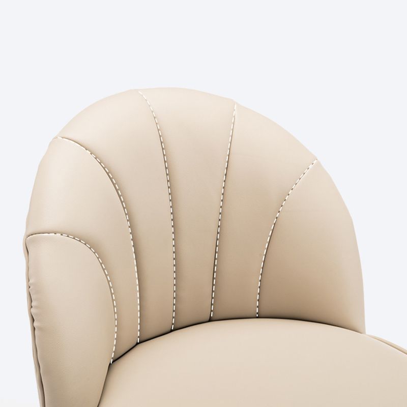 Modern Armless Backrest Counter Stool Iron Bar Stool with Cushion for Kitchen