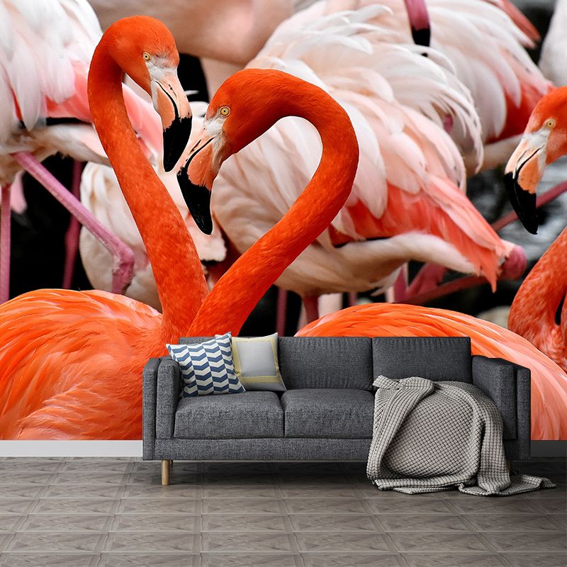 Tropical Flamingos Wall Mural Modern Decorative Living Room Wall Covering