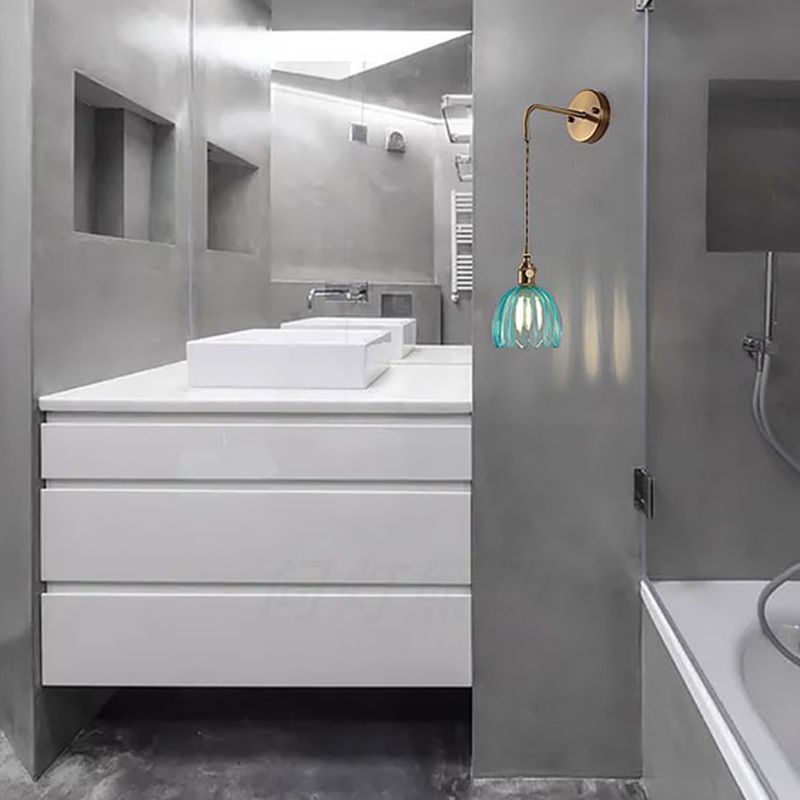 1 Light Geometric Wall Lights Industrial Style Glass Wall Lighting Ideas