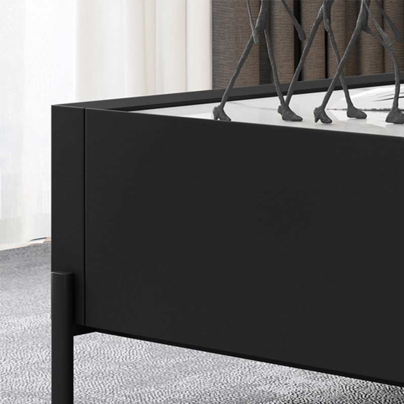 4 Legs Coffee or End Table Slate with Storage Drawers Rectangle