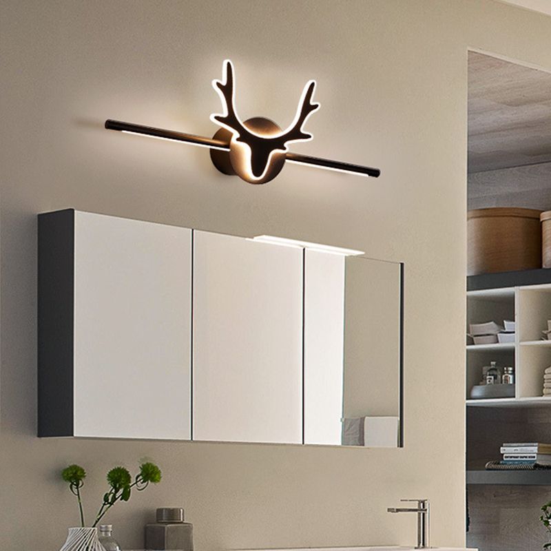 Nordic Style Iron Vanity Light Antler Shape Vanity Lamp for Shower Room