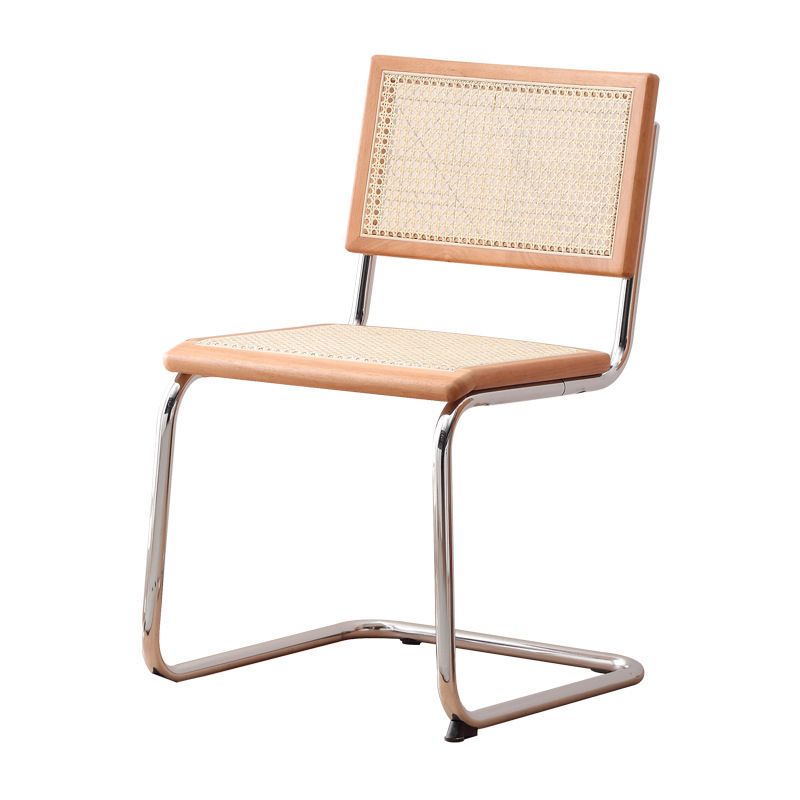 Contemporary Kitchen Dining Side Chair Metal Open Back Dining Side Chair