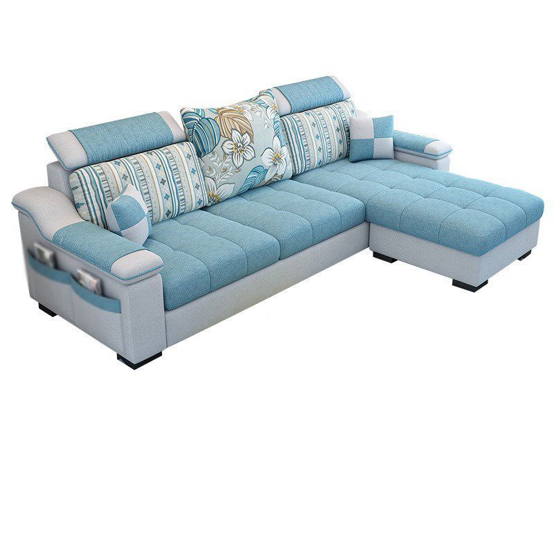 Sloped Arms Sectionals 106.3"L High Back Sofa with Storage for Apartment