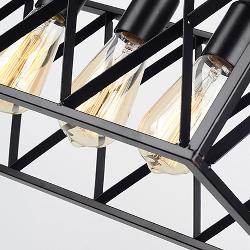 Industrial Island Pendant Lights Metal Multiple-Light Island Pendant Lighting
