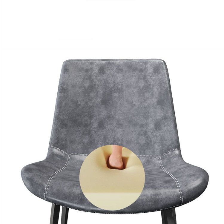 Silla auxiliar de cuero moderna para hotel, silla de comedor con respaldo sólido y acabado mate (juego de 2)