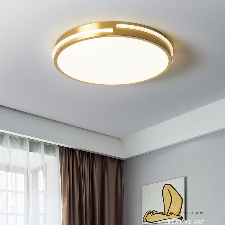 Round Flush Mount Ceiling Light Fixture Contemporary Acrylic Ceiling Mount Light Fixture for Living Room
