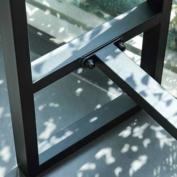 Modern Bar Table Set 1/2/5 Pieces Rectangle Bar Table and Stool with Metal Footrest