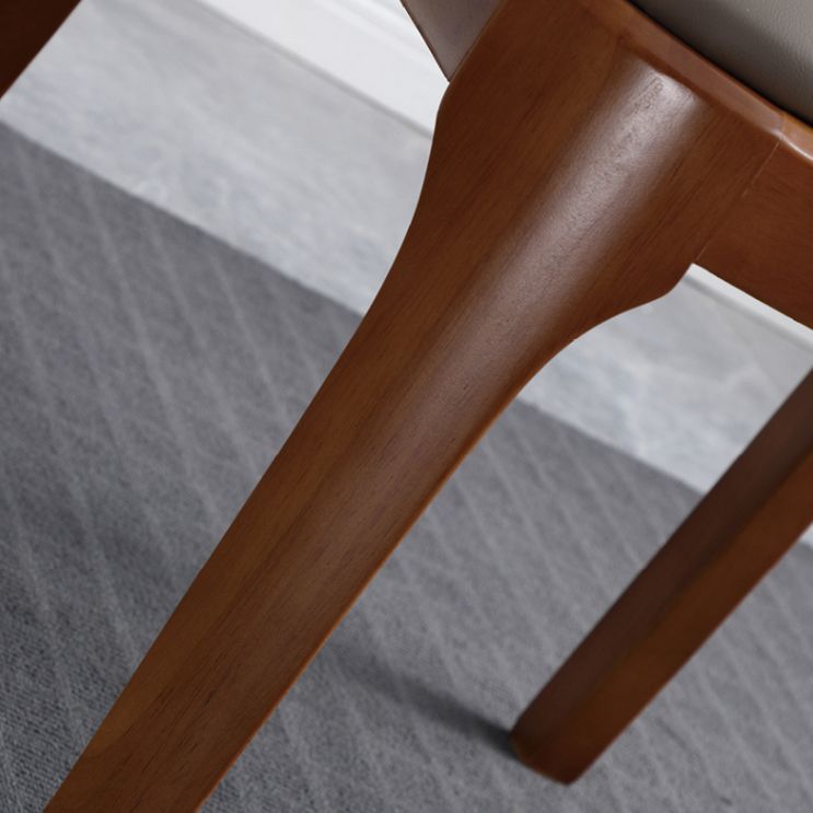 Chaises de salle à manger en bois modernes, chaise sans bras latérale à dos ouvert pour la cuisine
