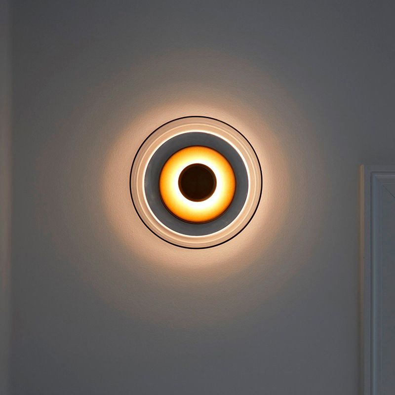 Lámpara en forma de tazón lámpara de estilo simple letrero de oro led montado en la pared montada de pared de oro