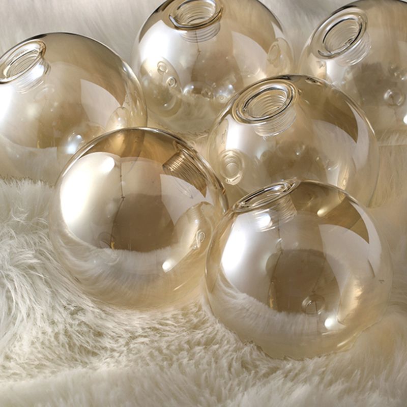 Nordic Style Golden Ceiling Lamp Glass Shade Ceiling Light for Living Room