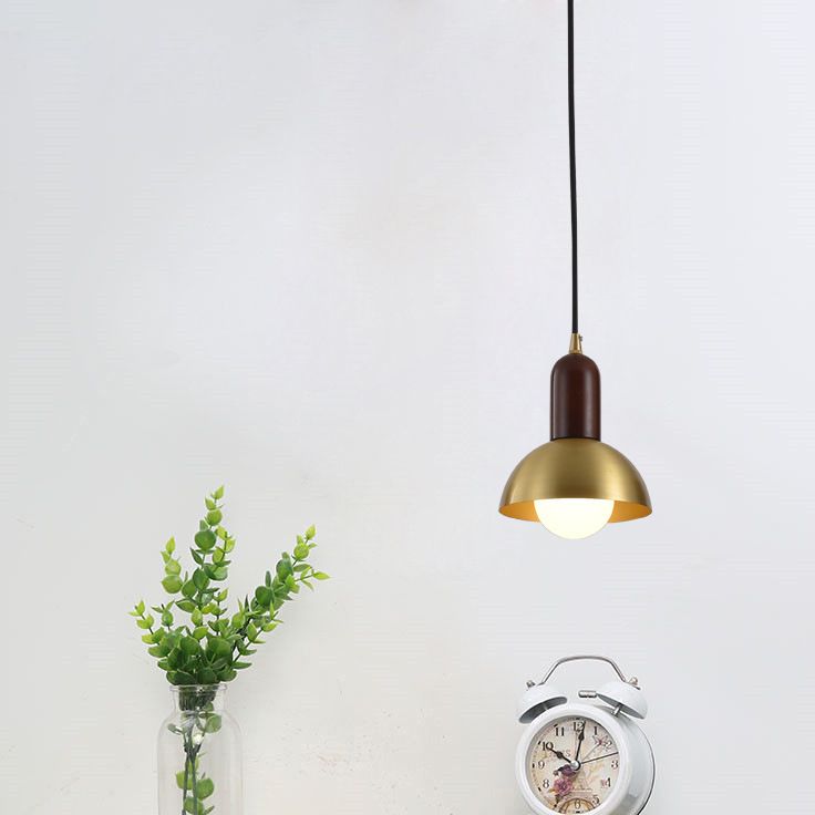 Post-modern Drop Pender Light Simple Style Bowl Forme Métal Métal